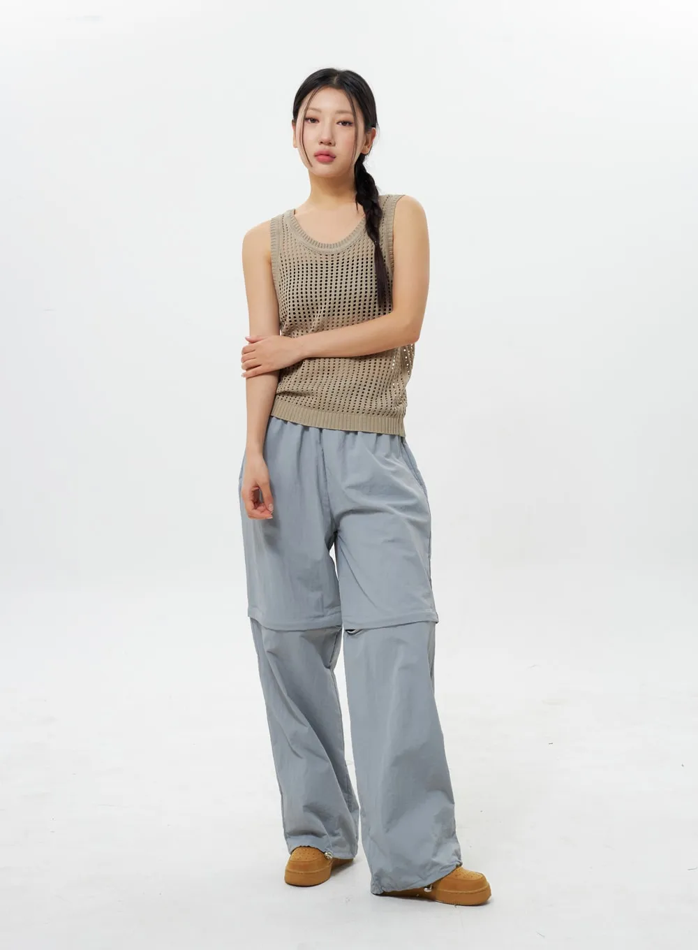 Color Wide Track Pants IY312