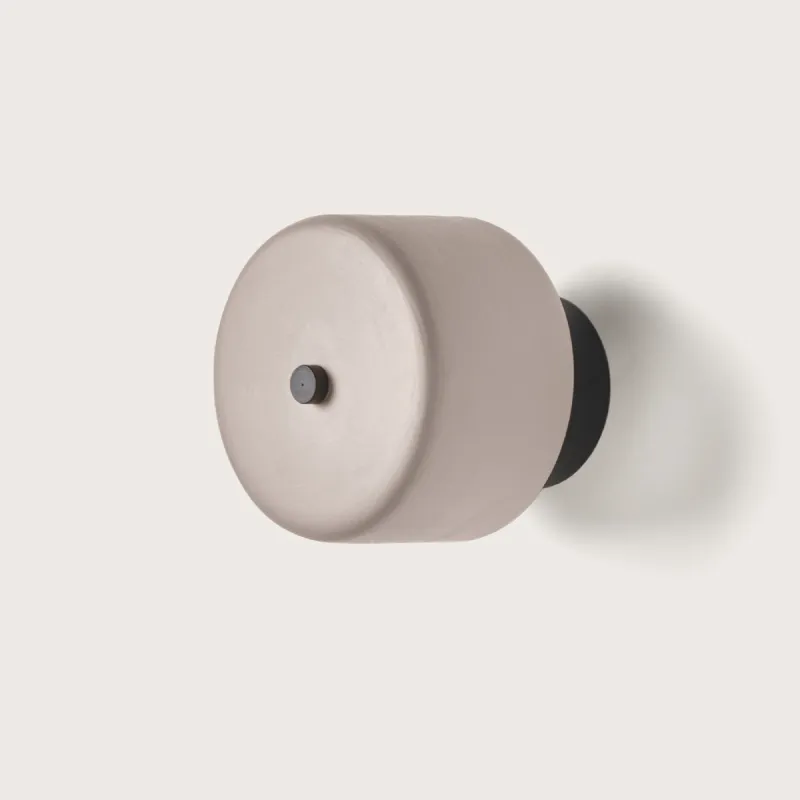 Compact Cylindrical Ceramic Wall Light