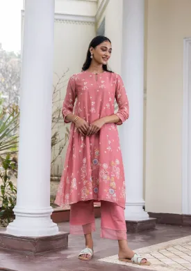 Coral Floral Co-ord Set