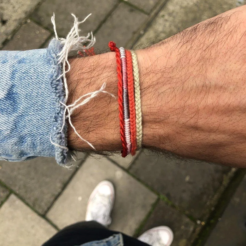 Cotton Temple Bracelet (Grey)