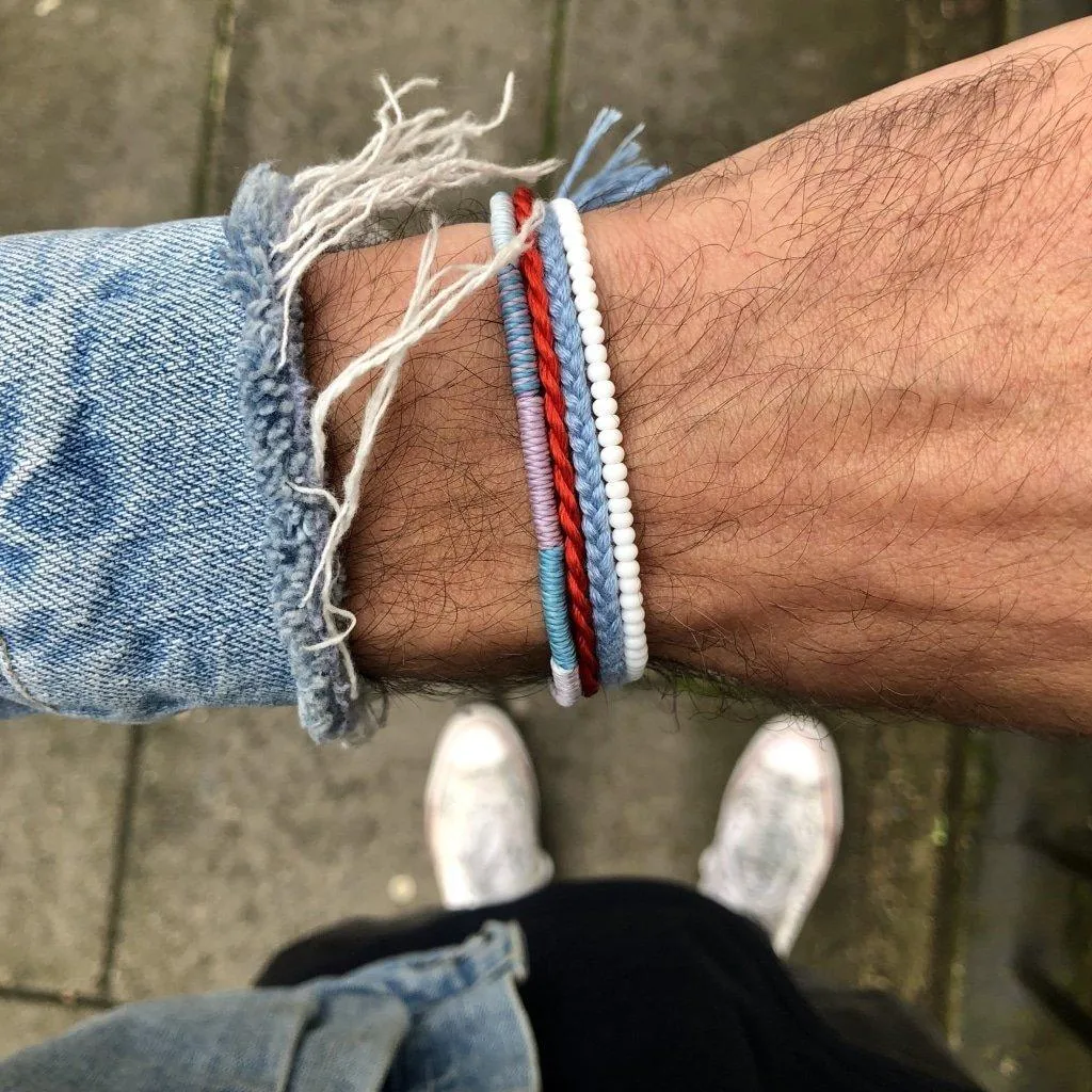 Cotton Temple Bracelet (Grey)