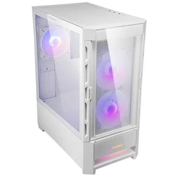 Cougar DuoFace RGB Tempered Glass Left Side Panel - White