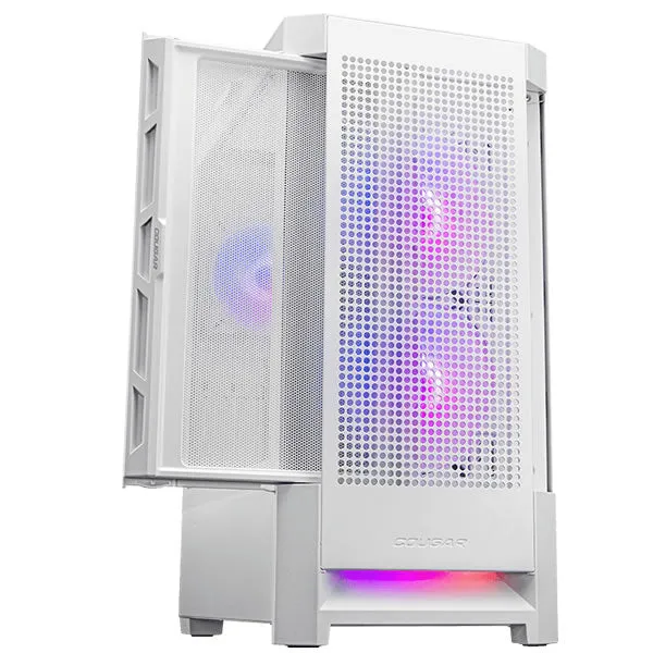 Cougar DuoFace RGB Tempered Glass Left Side Panel - White