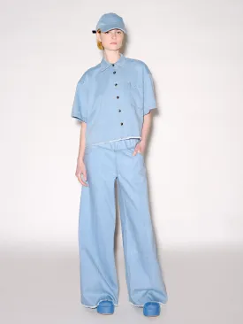 Cropped Denim Shirt