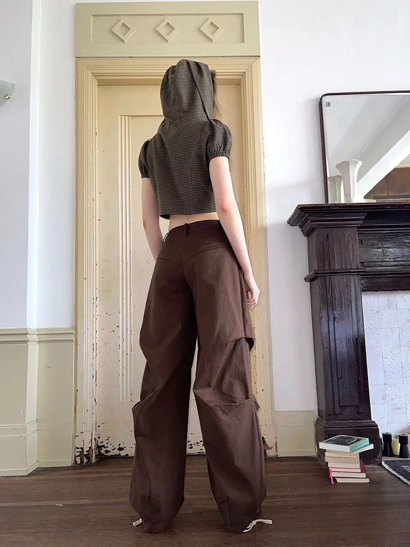 Cute Cat Print Low Waist Casual Wide Leg Pants【s0000009030】