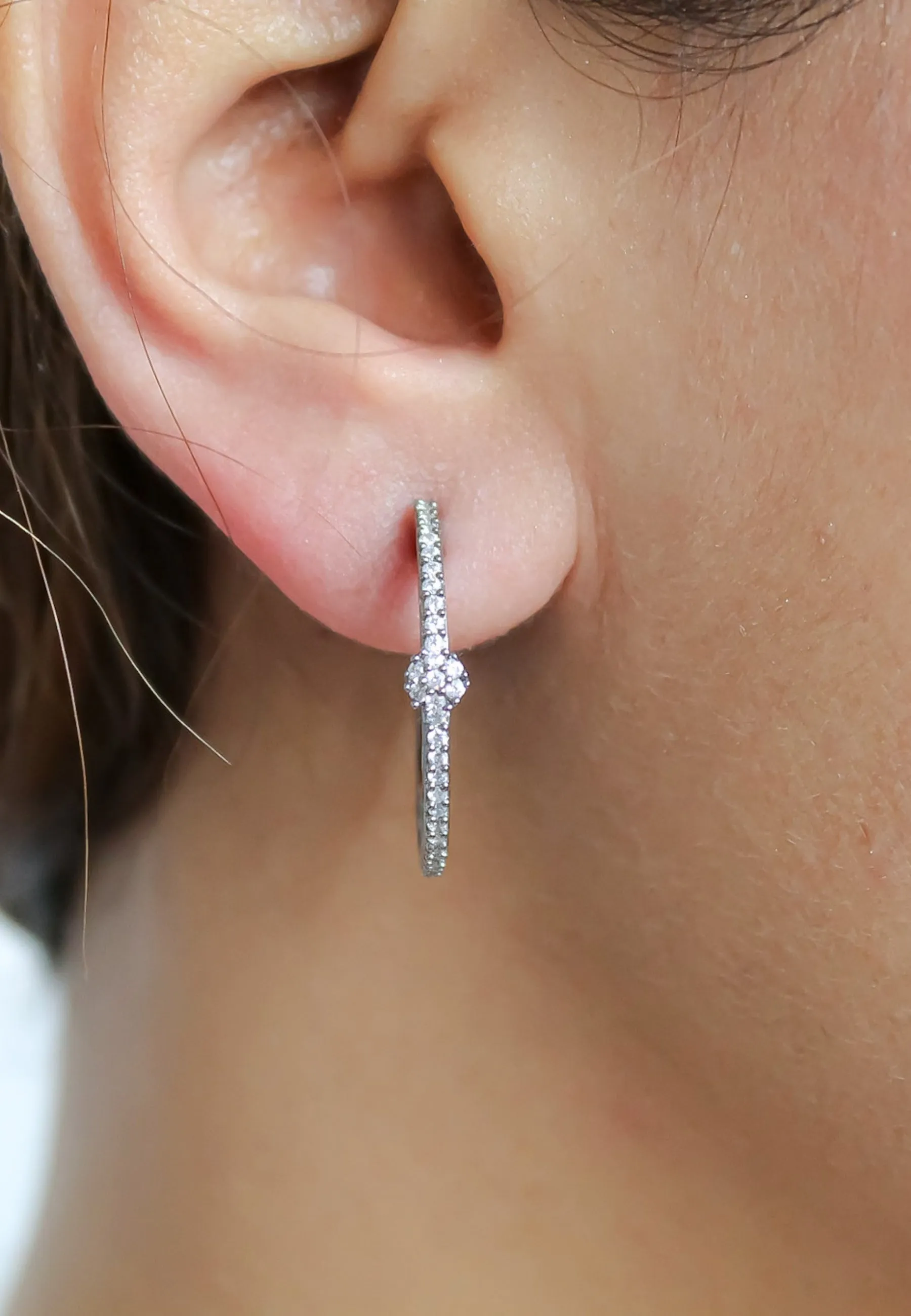 Diagonal Hoop Earrings