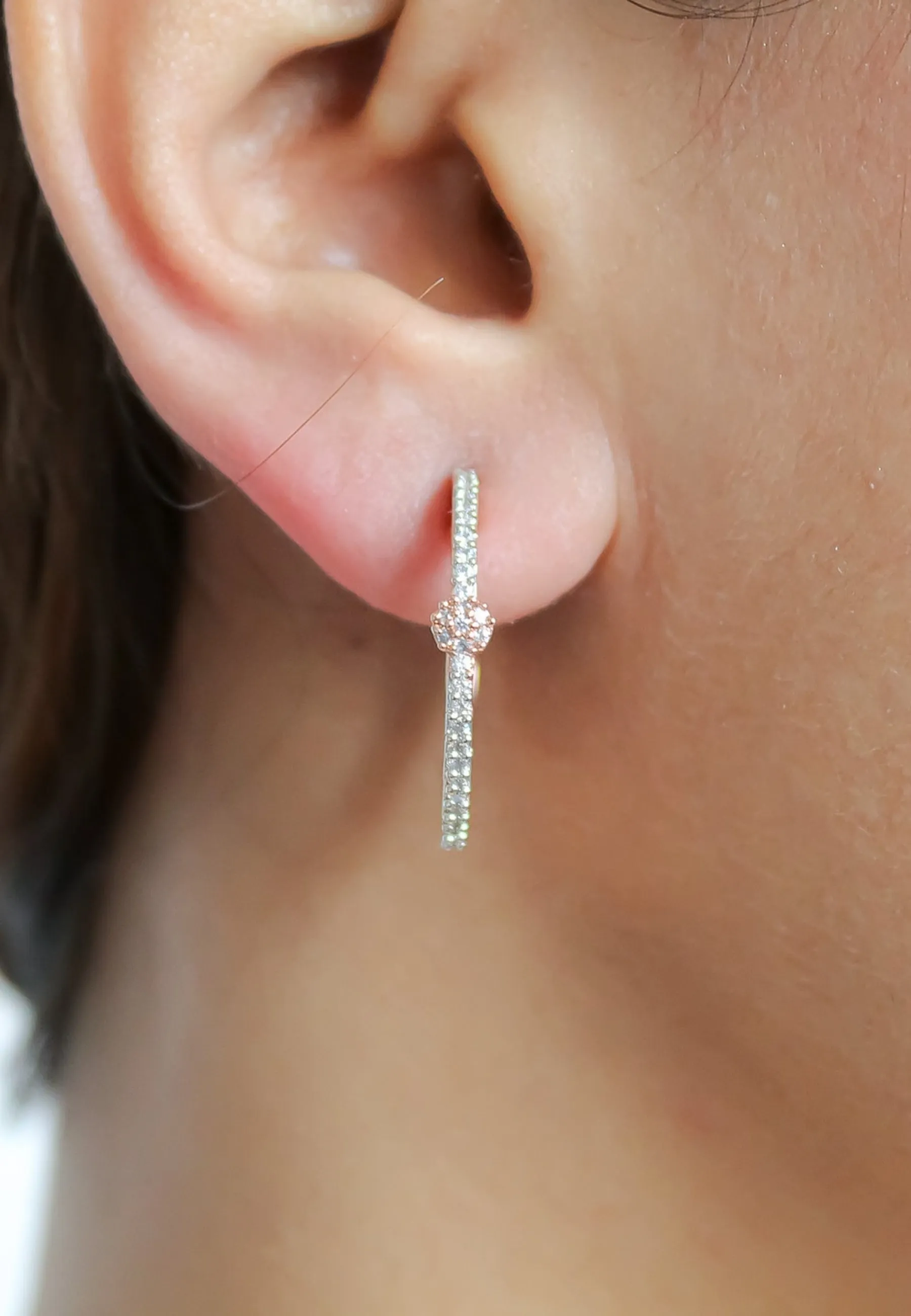 Diagonal Hoop Earrings