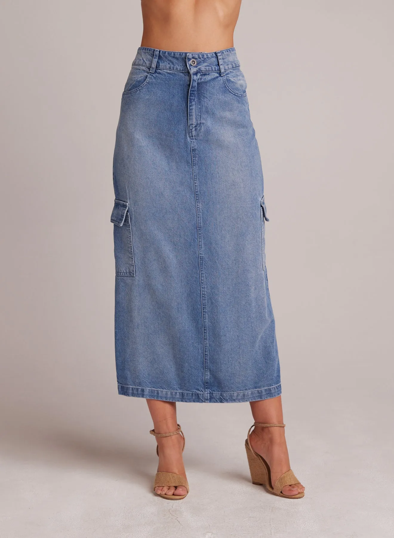 Edie Cargo Long Skirt - Pacific Salt Wash