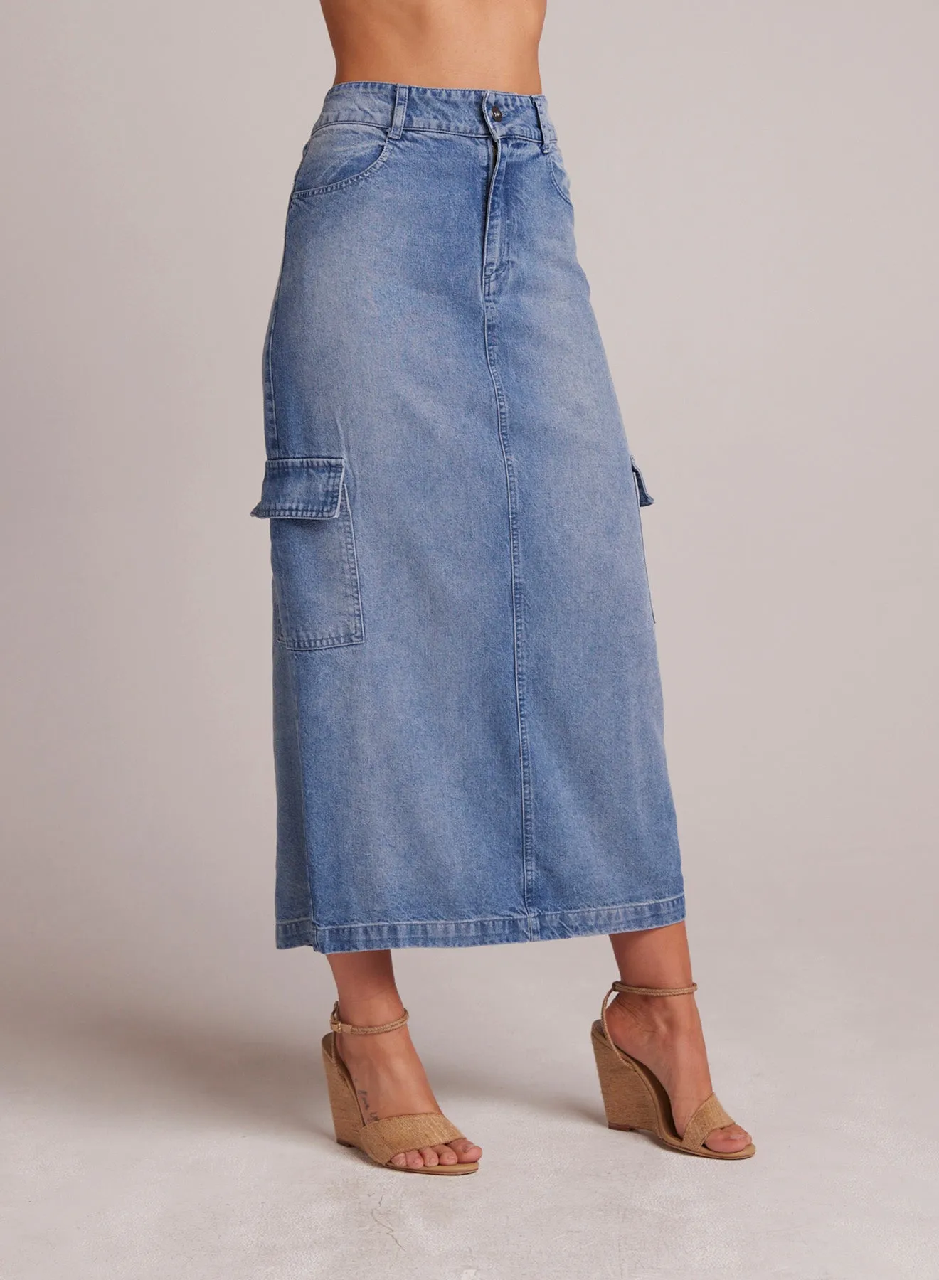 Edie Cargo Long Skirt - Pacific Salt Wash