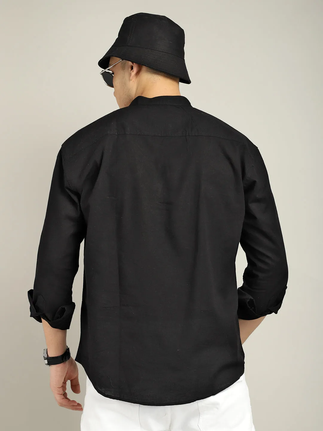 Ennead Black Short Kurta