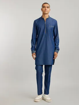 Etched Kurta Set - Austin