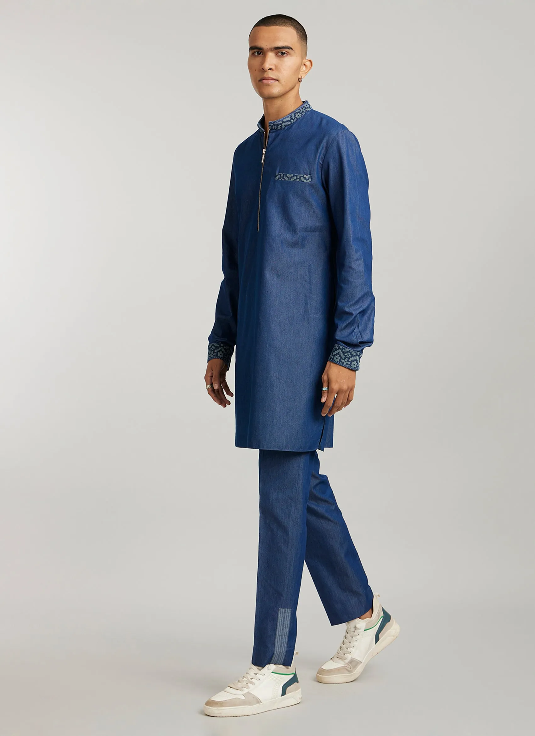 Etched Kurta Set - Austin