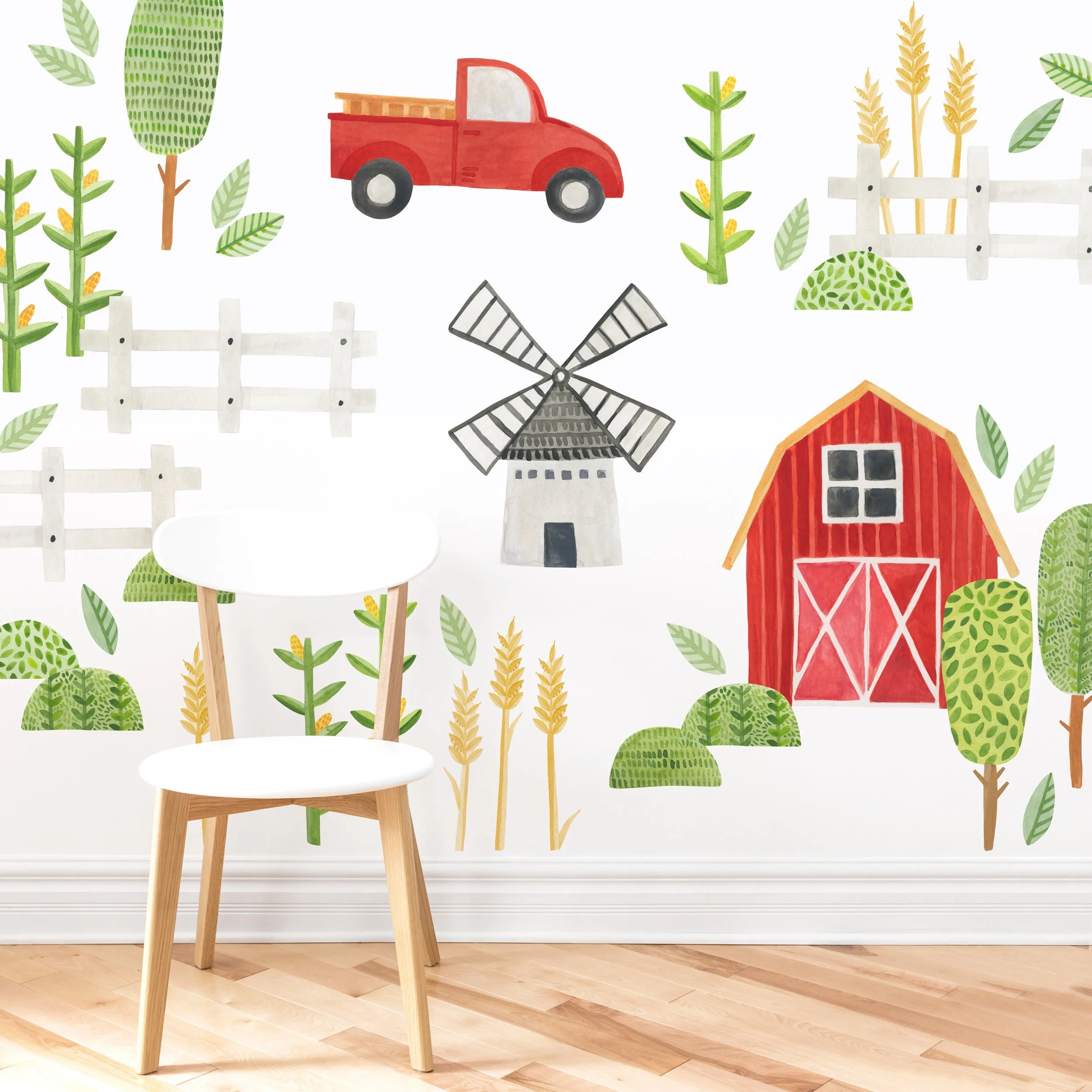 Farm Landscape Wall Decal Set