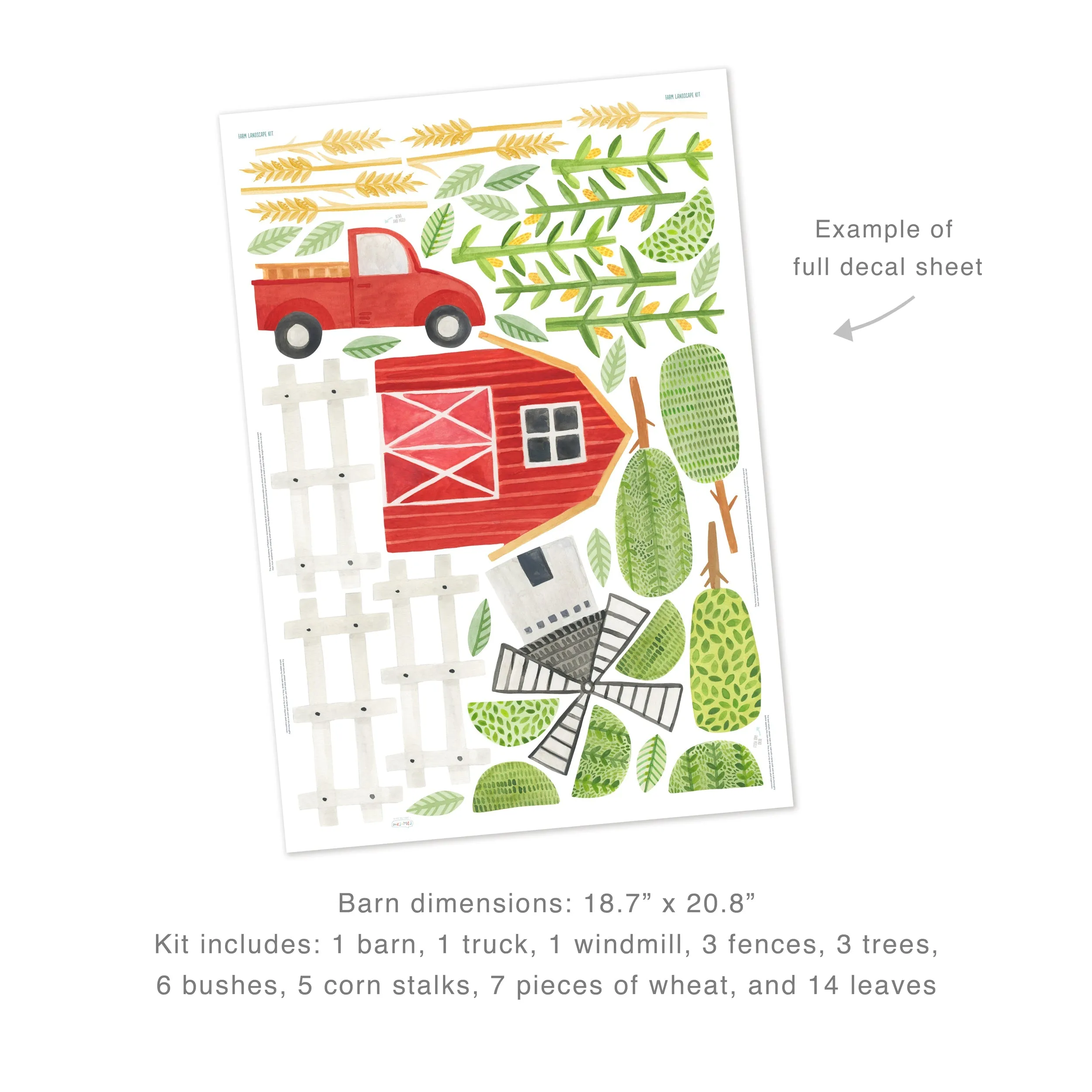 Farm Landscape Wall Decal Set