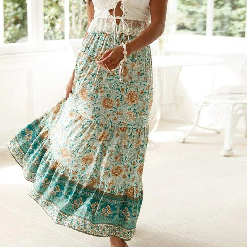 Fleur Floral Maxi Skirt