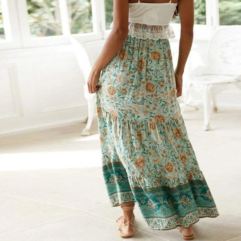 Fleur Floral Maxi Skirt