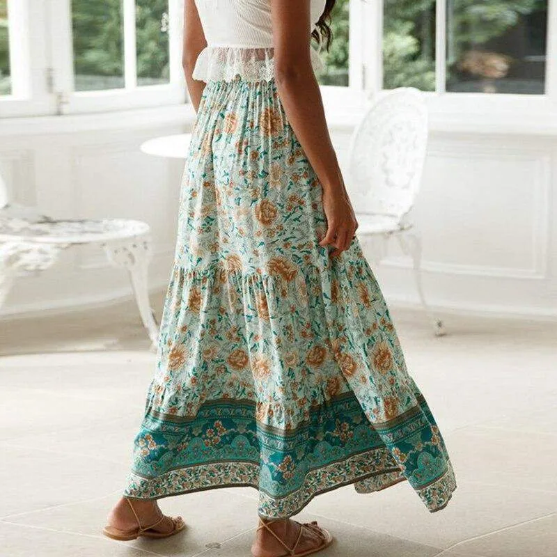 Fleur Floral Maxi Skirt