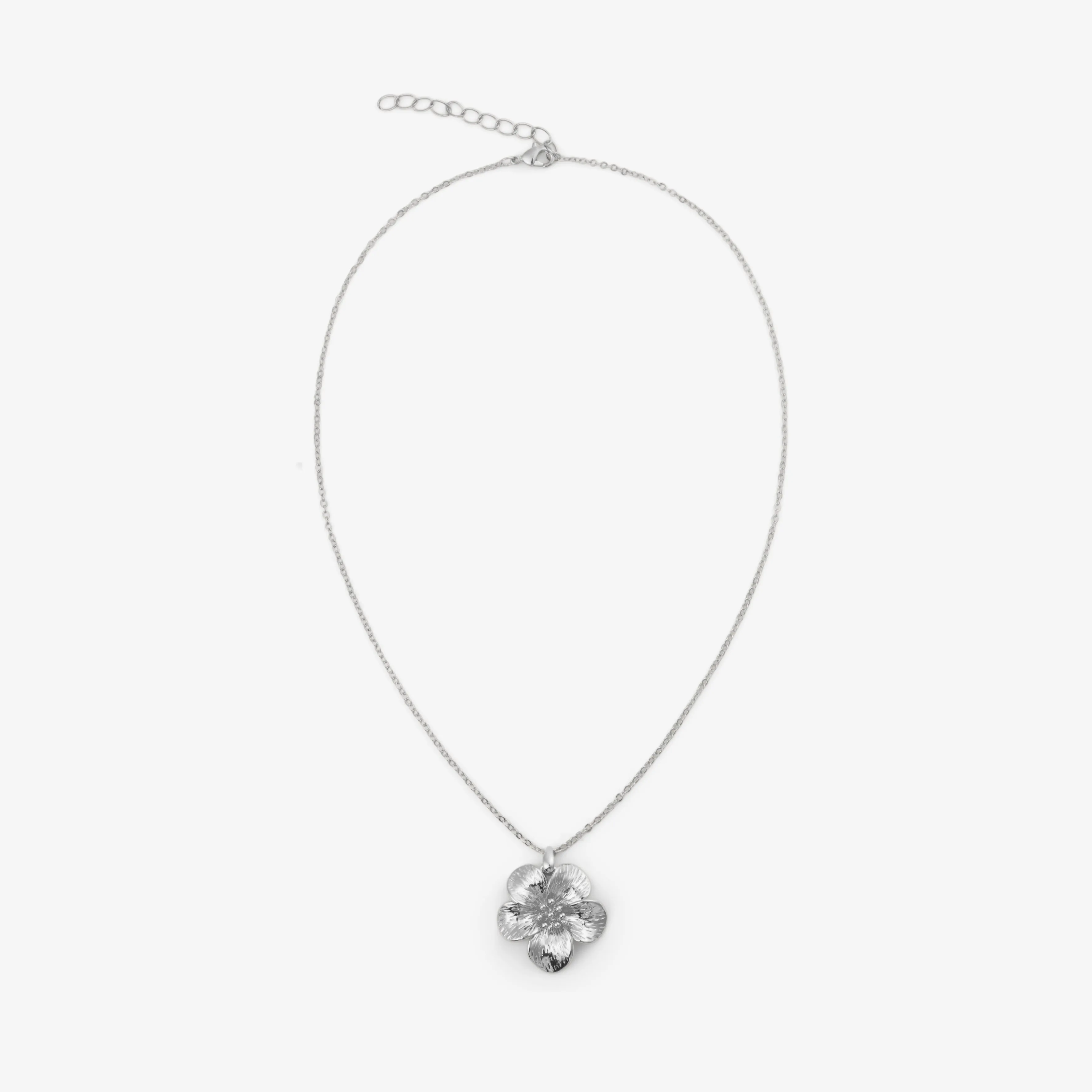 FLOWER NECKLACE Silver