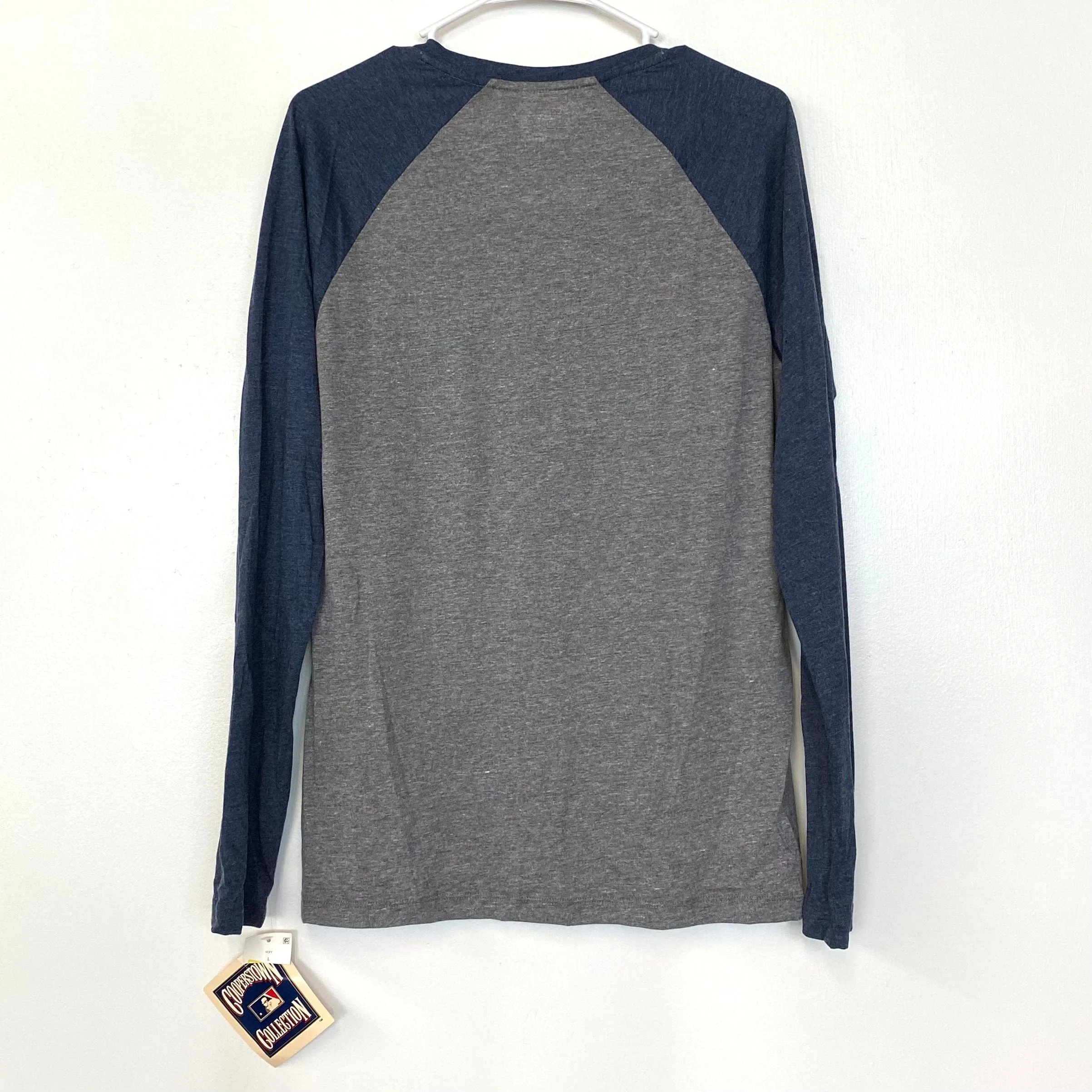 Genuine MLB Merchandise Mens Size L Gray DETROIT TIGERS Raglan L/s T-Shirt