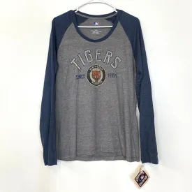 Genuine MLB Merchandise Mens Size L Gray DETROIT TIGERS Raglan L/s T-Shirt