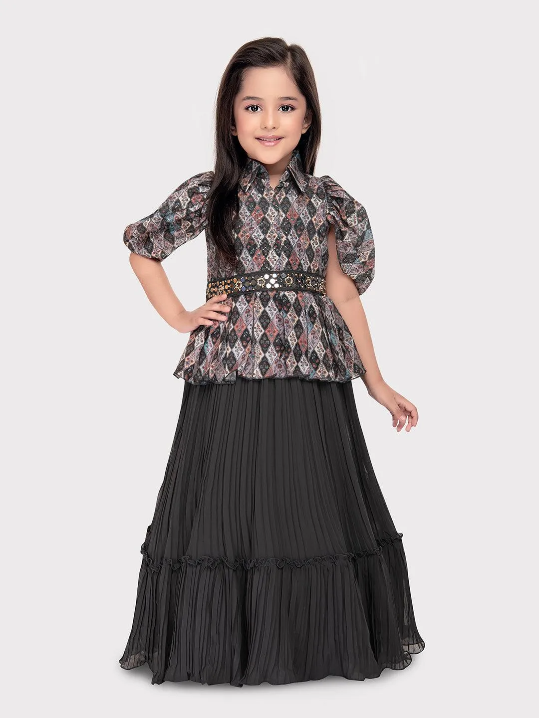 Gray Coloured Imported Gown For Girls\ Birthday Party Gown For Girls