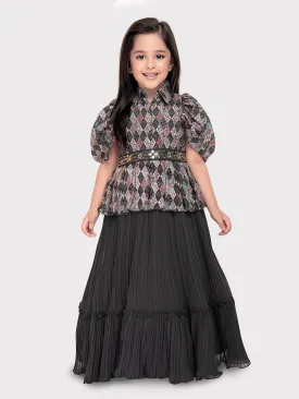 Gray Coloured Imported Gown For Girls\ Birthday Party Gown For Girls