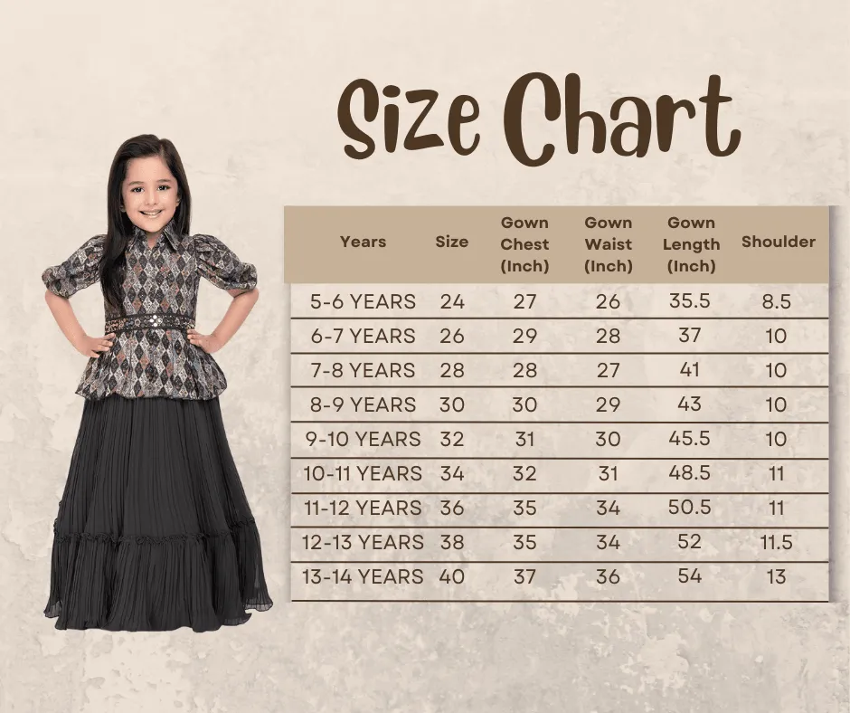 Gray Coloured Imported Gown For Girls\ Birthday Party Gown For Girls