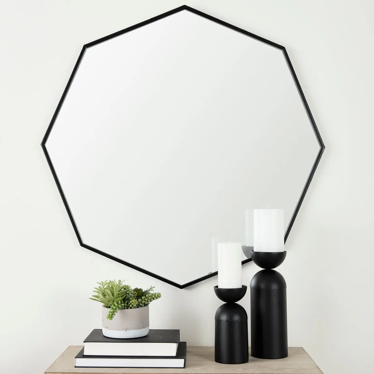 Helix Wall Mirror Black Metal | 37"