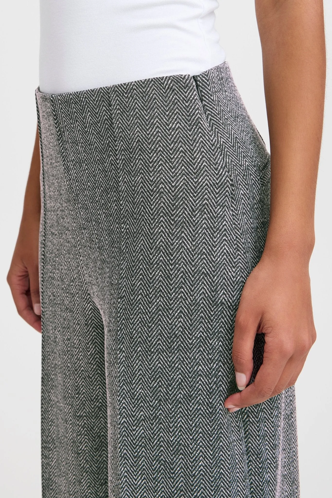 ICHI - IHKATE JACQUARD TROUSERS - 20121602