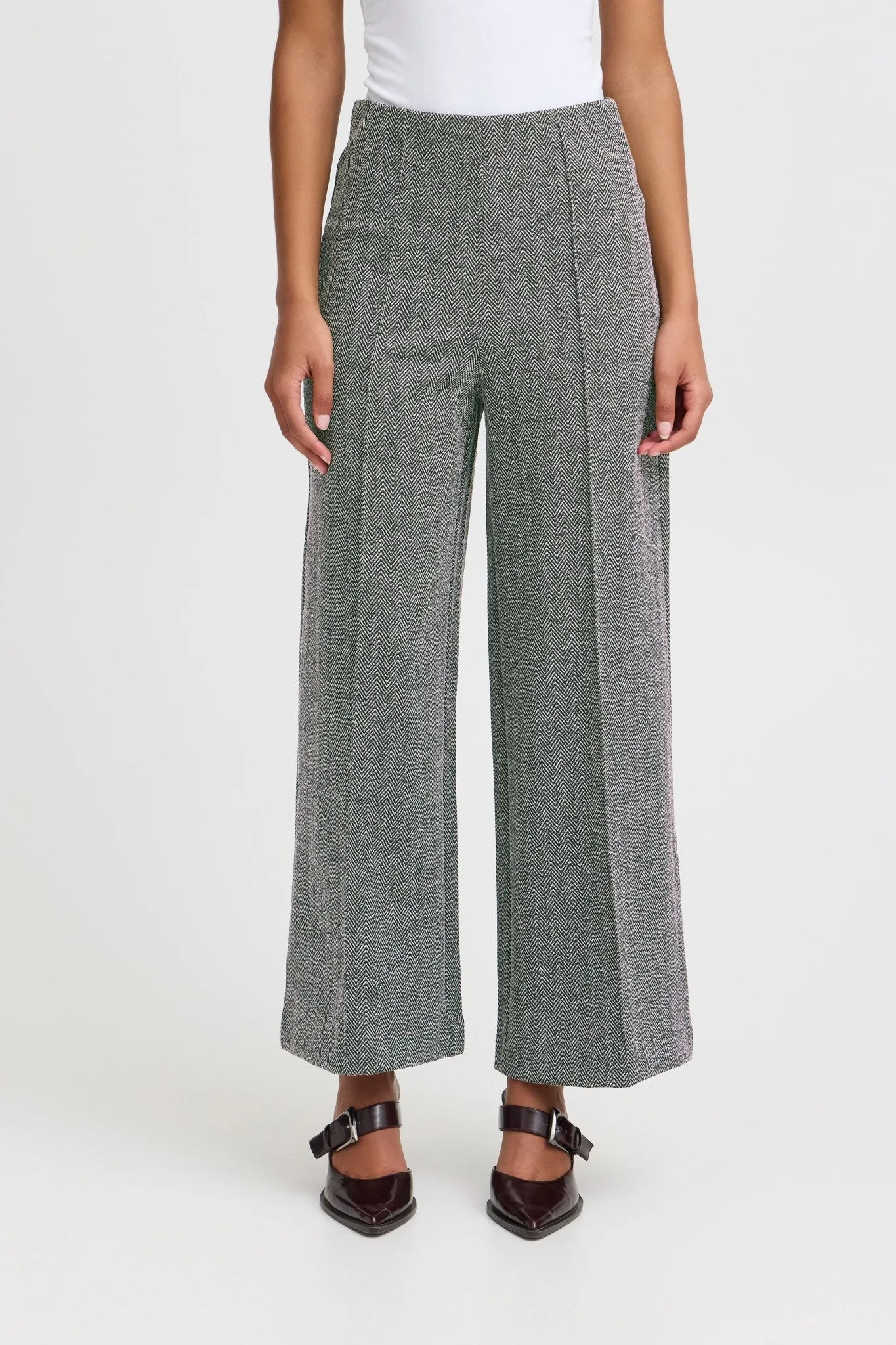 ICHI - IHKATE JACQUARD TROUSERS - 20121602