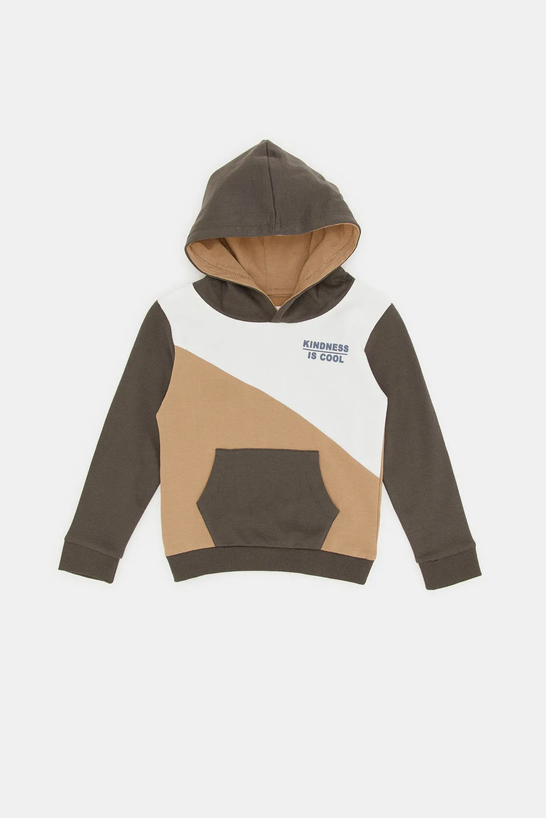 Infant Boys Beige And Brown Jogging Set (2 Piece)
