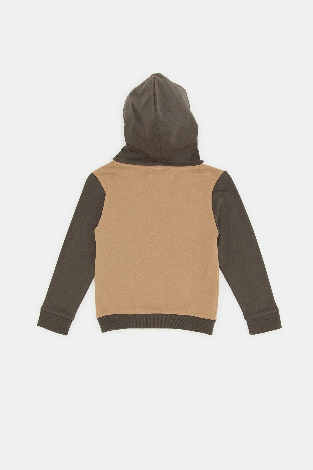 Infant Boys Beige And Brown Jogging Set (2 Piece)