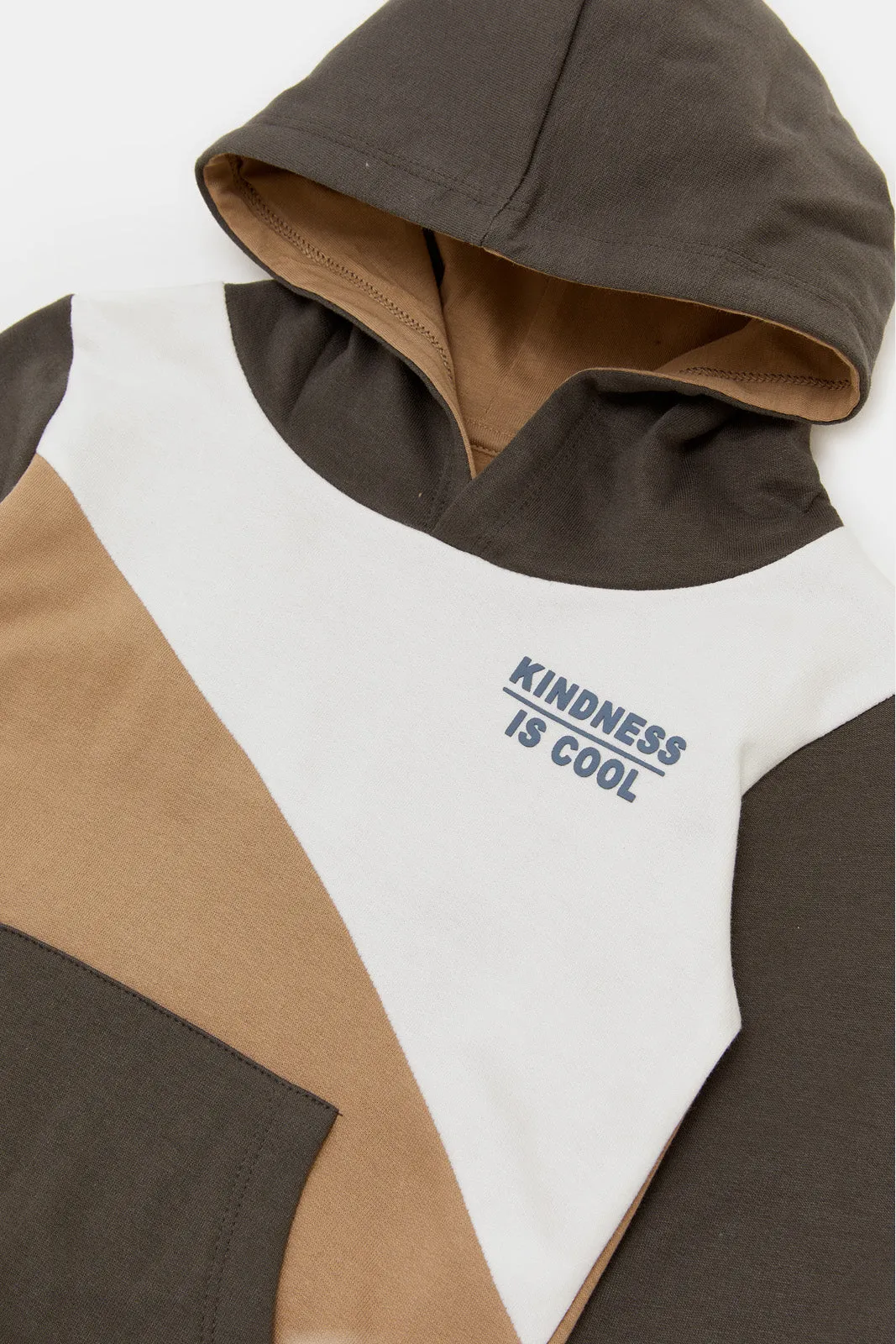Infant Boys Beige And Brown Jogging Set (2 Piece)