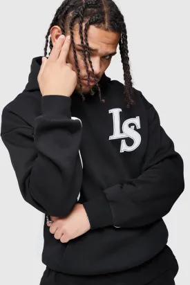 INITIAL HOOD - BLACK