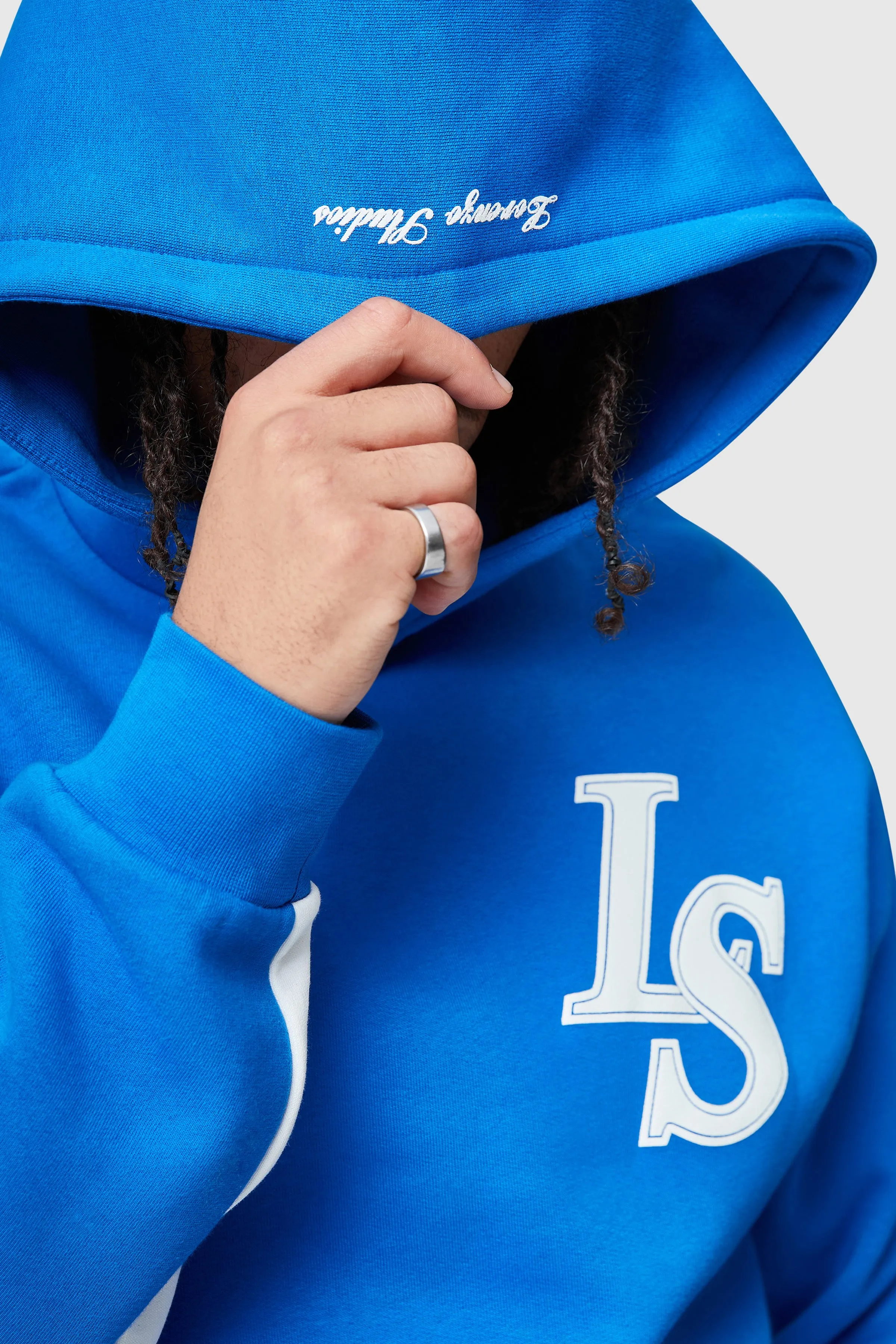 INITIAL HOOD - COBALT