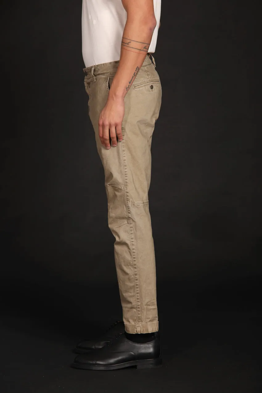 John Coolchinos pantalone chino uomo in gabardina Logo Limited Edition carrot fit ①