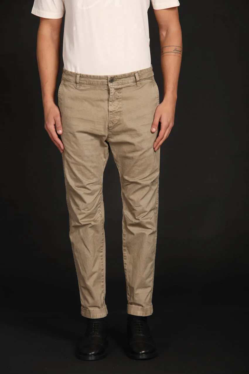 John Coolchinos pantalone chino uomo in gabardina Logo Limited Edition carrot fit ①