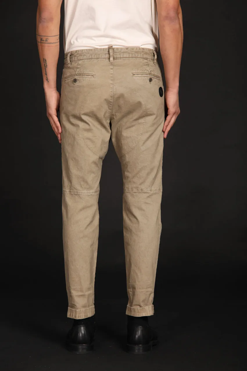 John Coolchinos pantalone chino uomo in gabardina Logo Limited Edition carrot fit ①