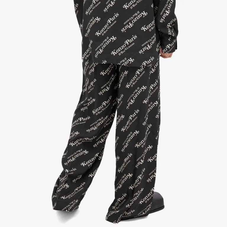 Kenzo Verdy Logo pajama pants, black