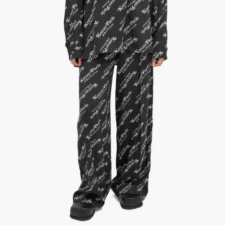 Kenzo Verdy Logo pajama pants, black