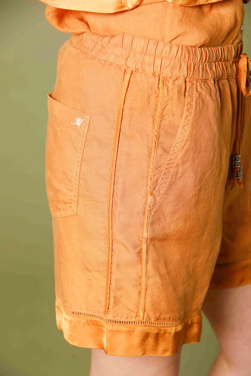 Linda Jogger bermuda chino donna in tencel e lino relaxed