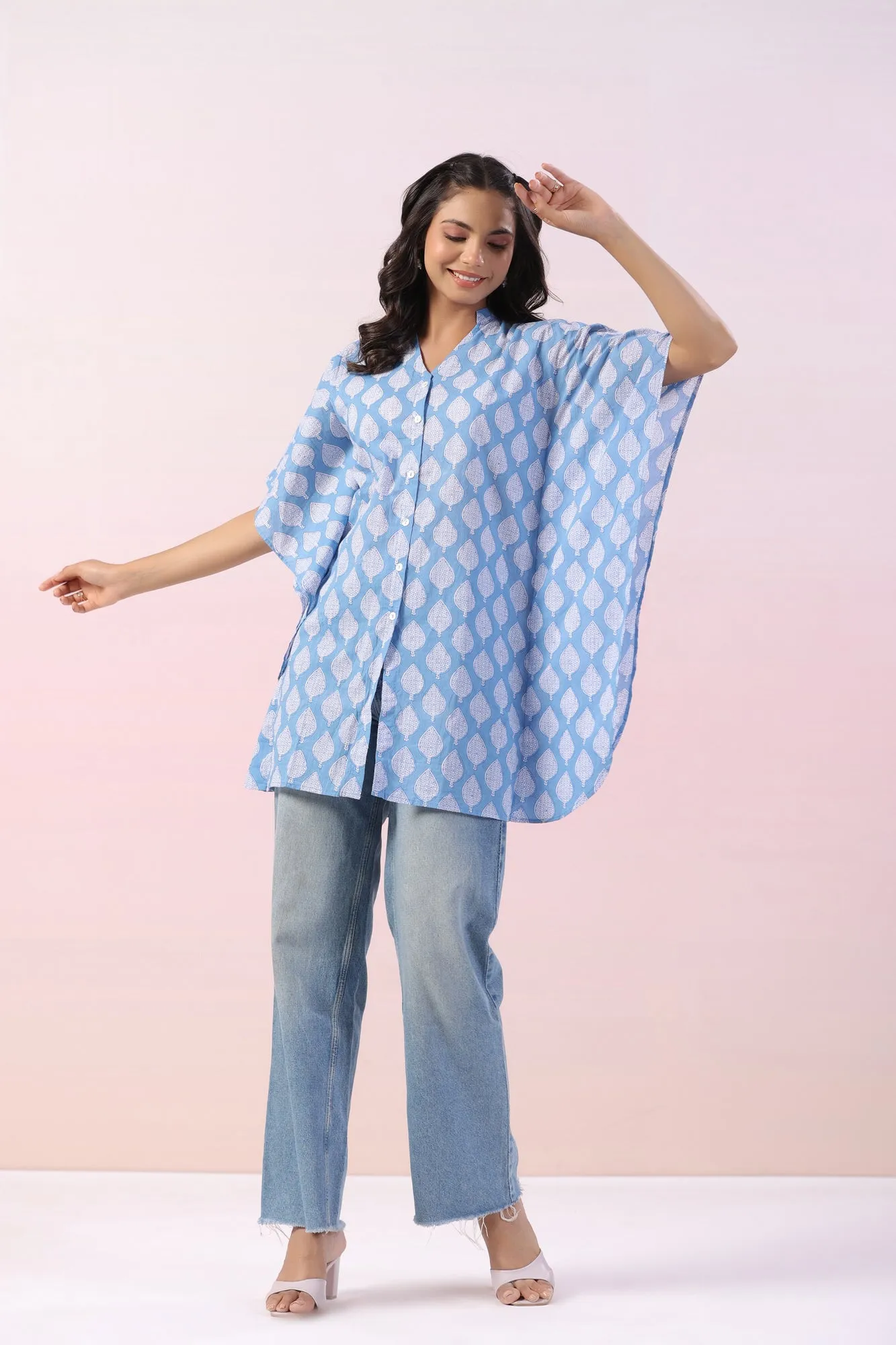 Lobelia Kafta Sleeve Cotton Top