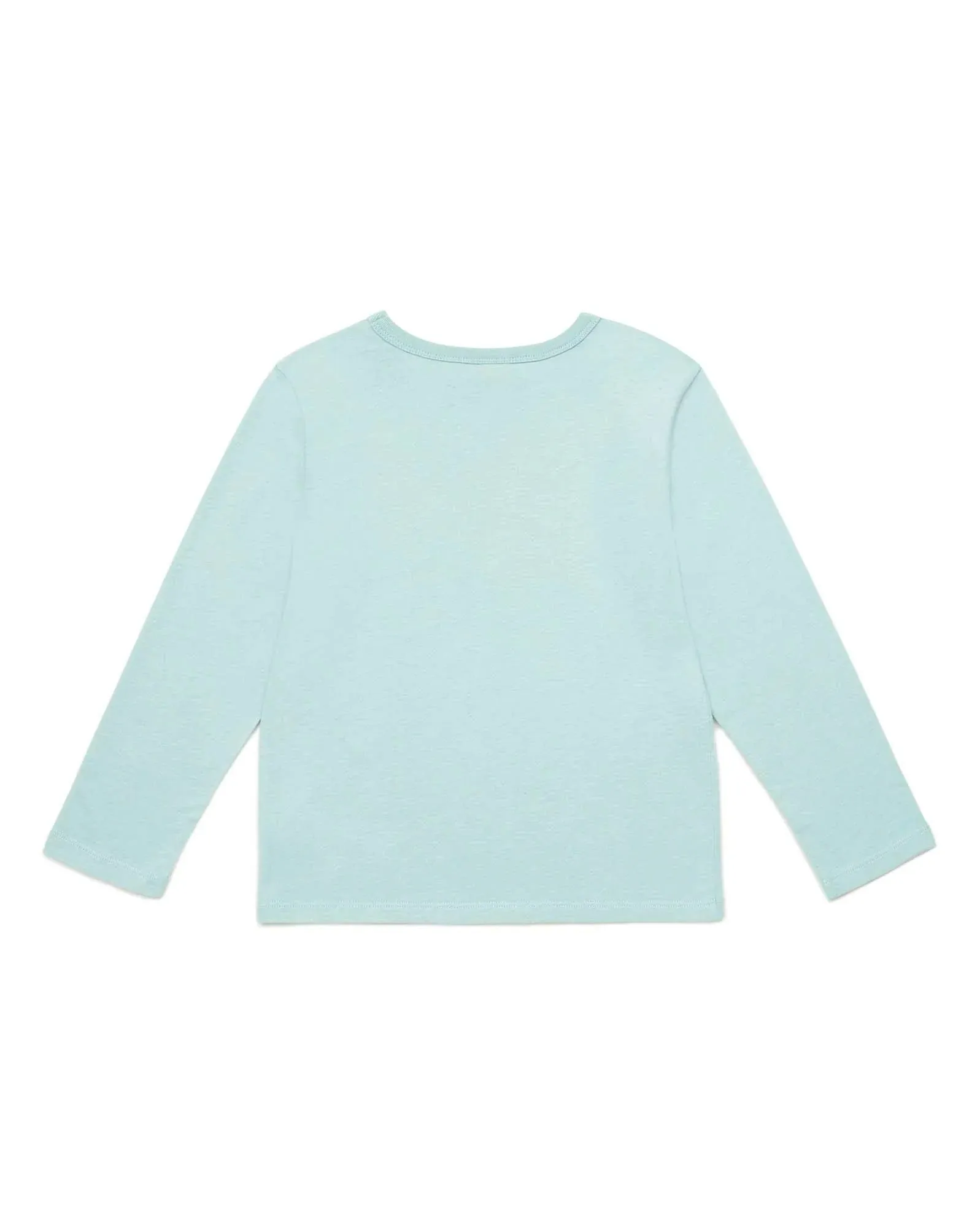 Long Sleeve Organic Cotton Tshirt in Blue Givre