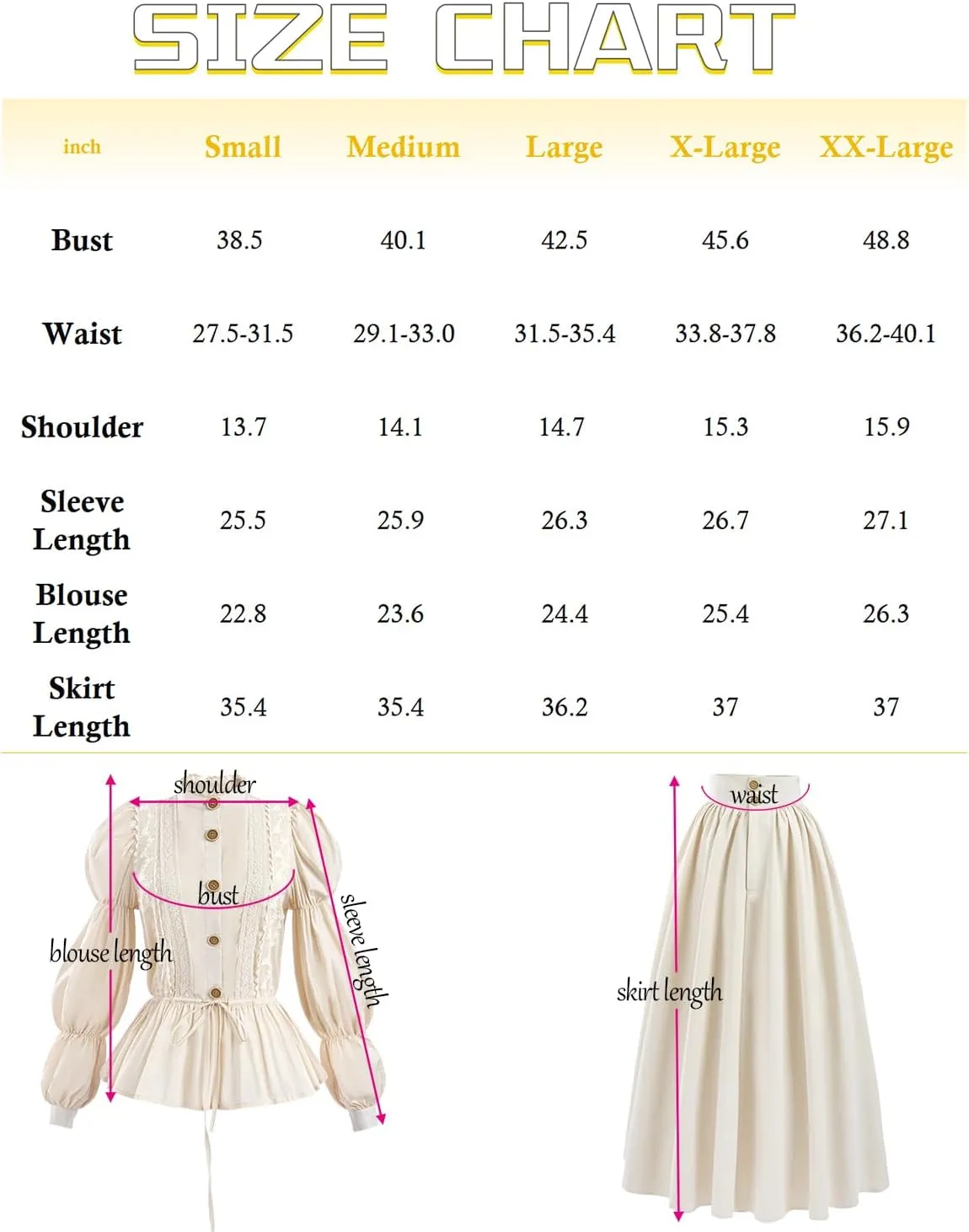 LTAKK Victorian Dress Women Edwardian Dresses 1800s Vintage Medieval Renaissance Costume 2-Piece