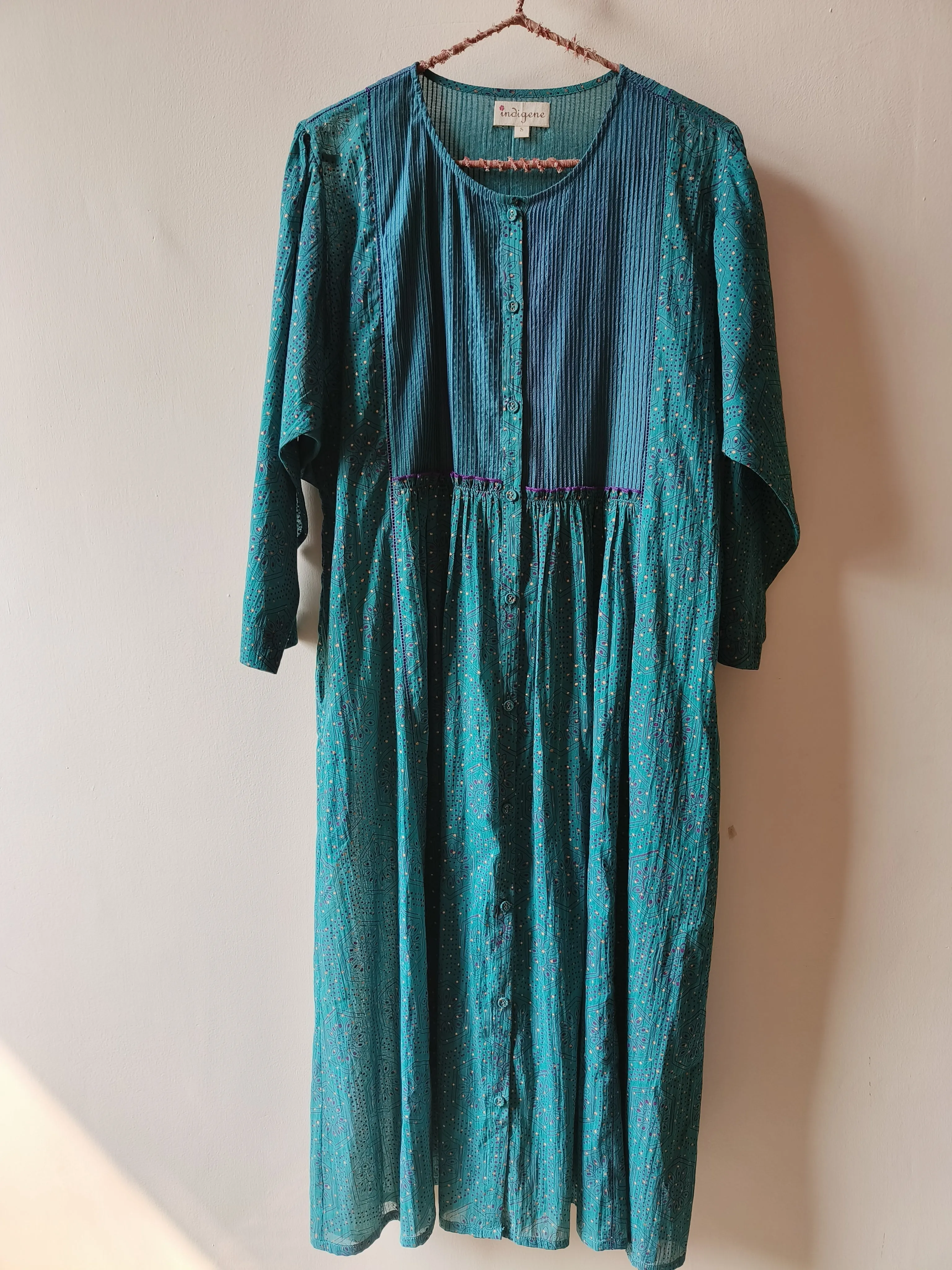 Magdalena Printed Pin-tuck Kurta