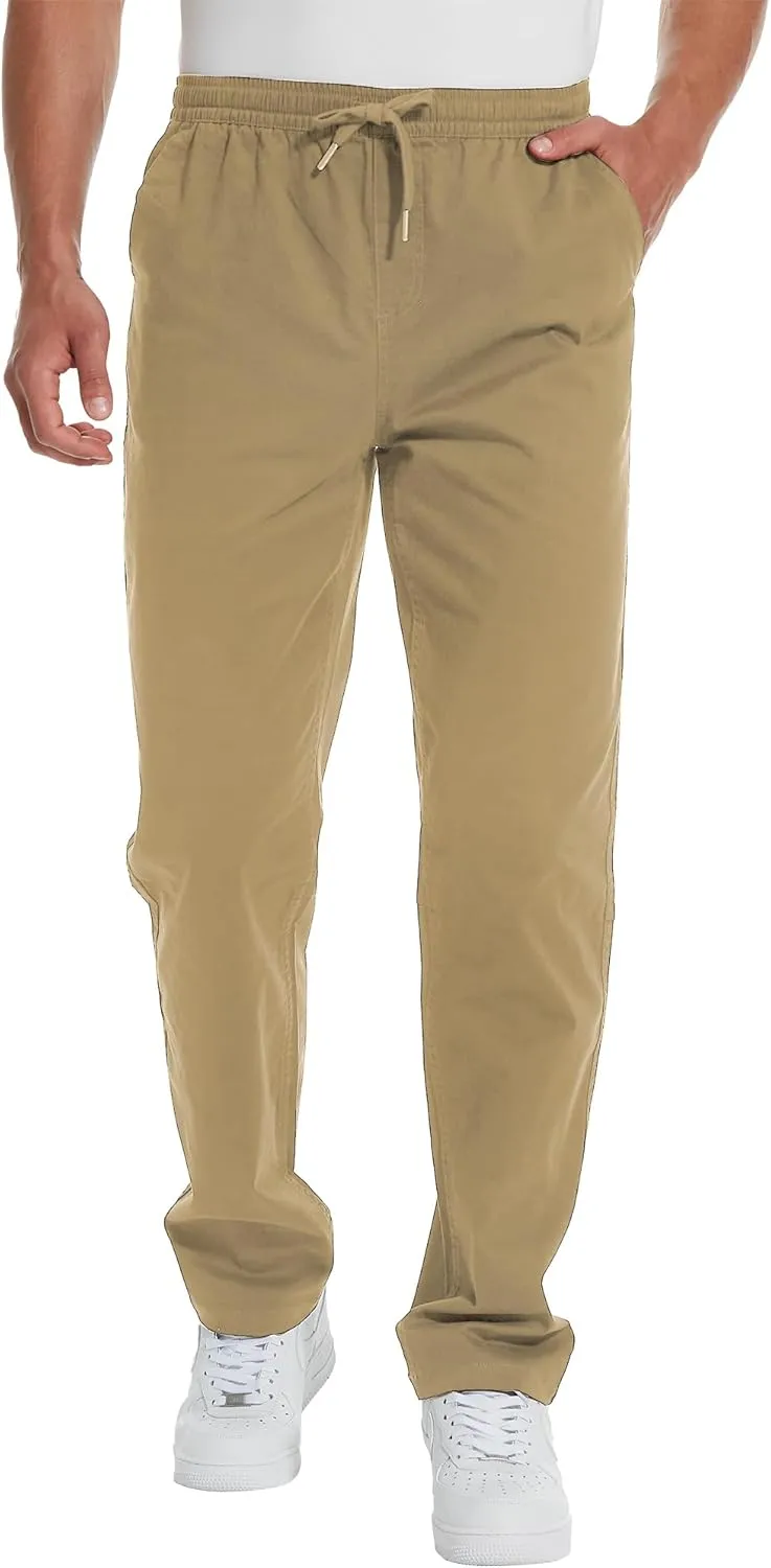 Men's 34"/36" Inseam Cotton Casual Jogger Pants