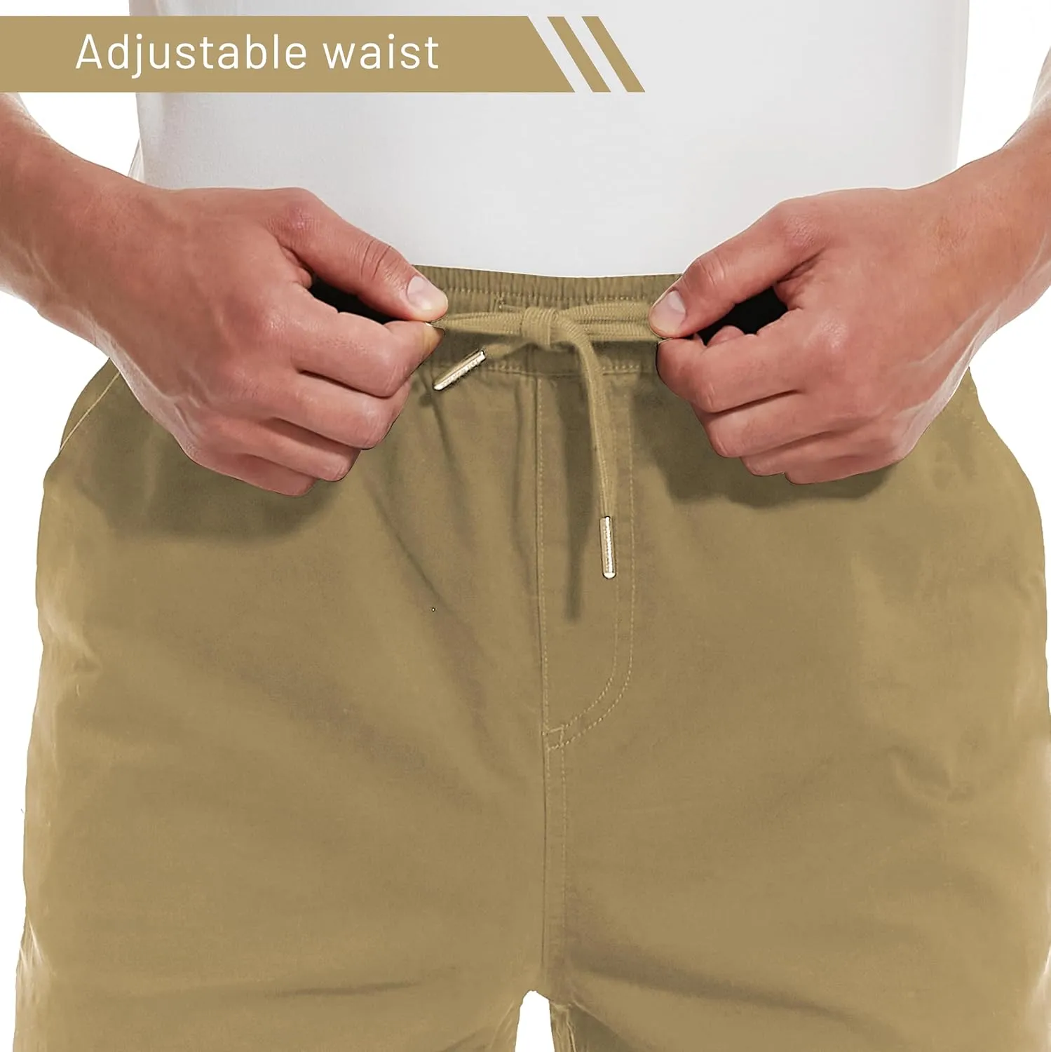 Men's 34"/36" Inseam Cotton Casual Jogger Pants