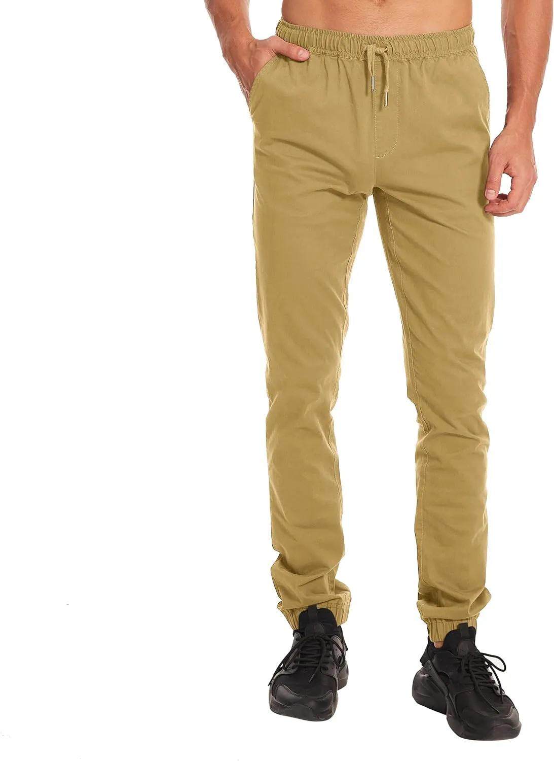 Men's 34"&36" Inseam Cotton Casual Jogger Pants