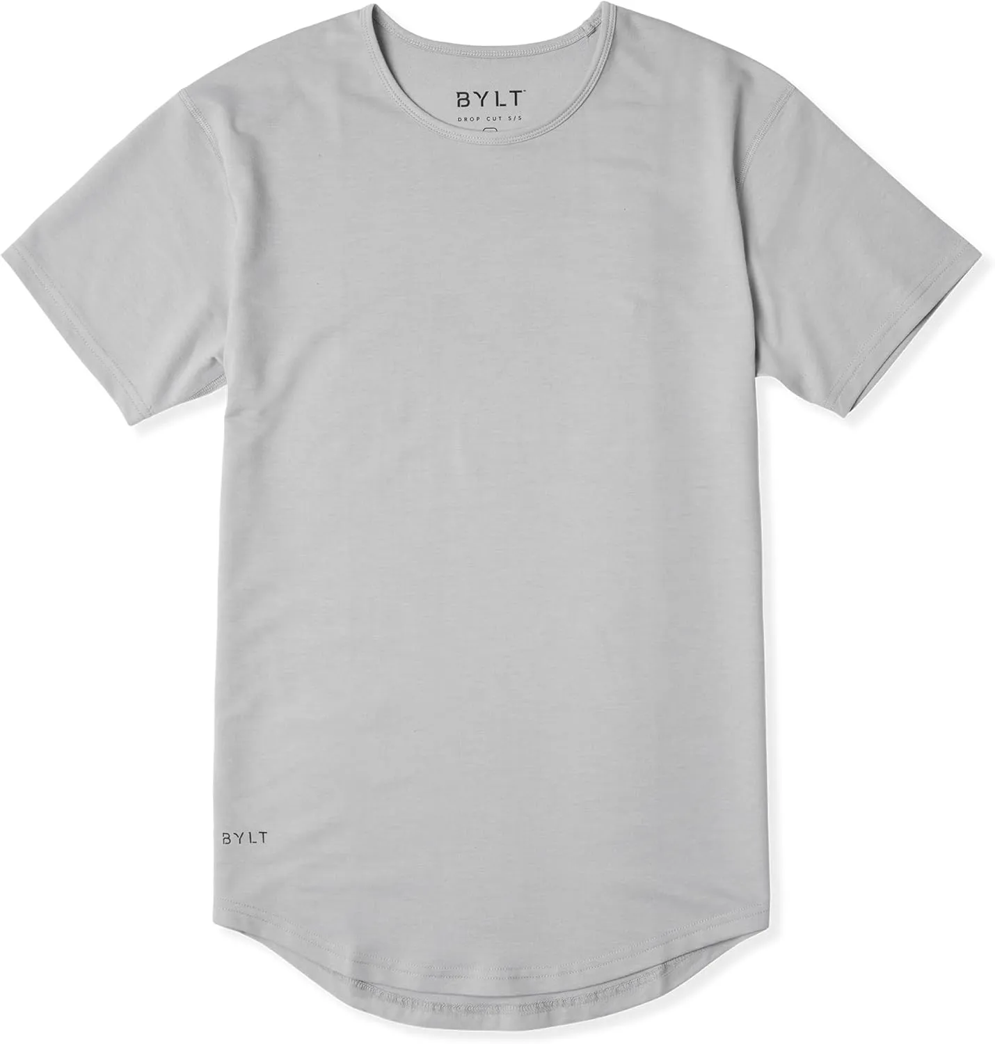 Mens Drop-Cut Men's T Shirt, Plain Tshirts for Men, Drop Cut Basic Crewneck Tee, Wrinkle Resistant, Stretch Fit