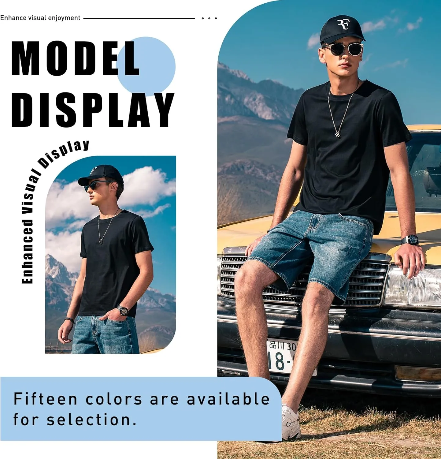 Men's Ice Silk T-Shirt, Quick Dry Casual Shirt, Classic Men's Solid Color T-Shirt